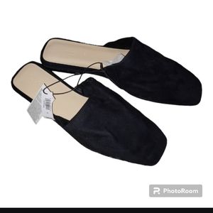 Black slip-on shoes